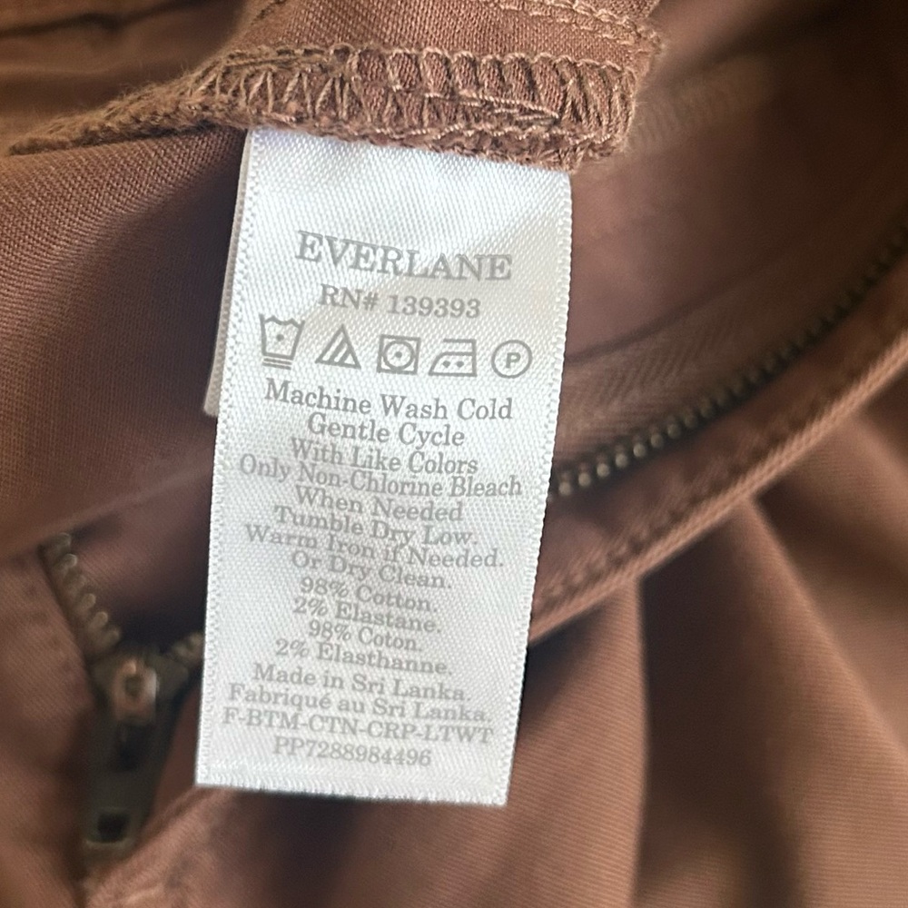Everlane Tan Khaki Corporate Casual Lightweight Wide Leg Crop Pants women’s Sz 4 - Picture 9 of 16